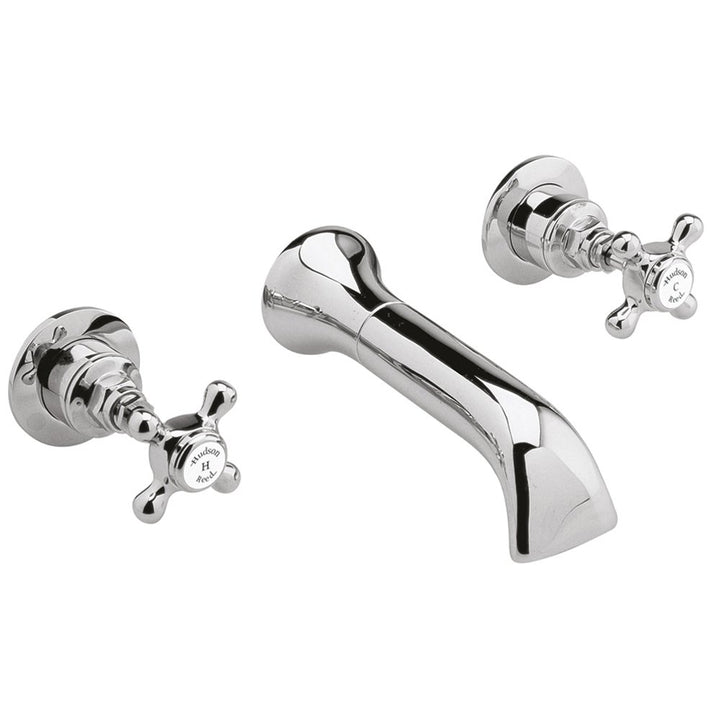 hudson-reed-topaz-white-crosshead-hexagonal-collar-3-hole-wall-mount-bath-mixer-tap---bc309hx-