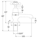 hudson-reed-topaz-black-crosshead-dome-collar-bath-taps---bc402dx-
