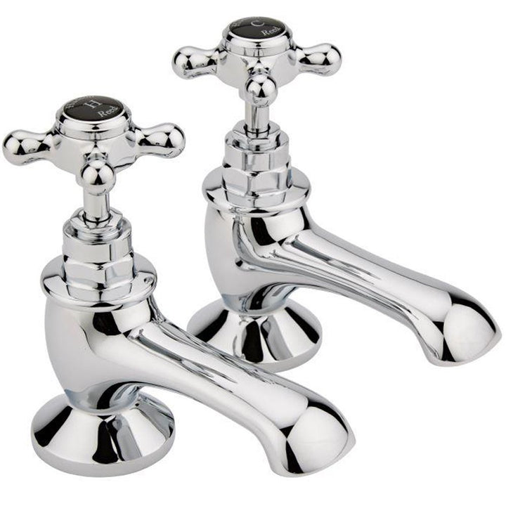 hudson-reed-topaz-black-crosshead-hexagonal-collar-bath-taps---bc402hx-