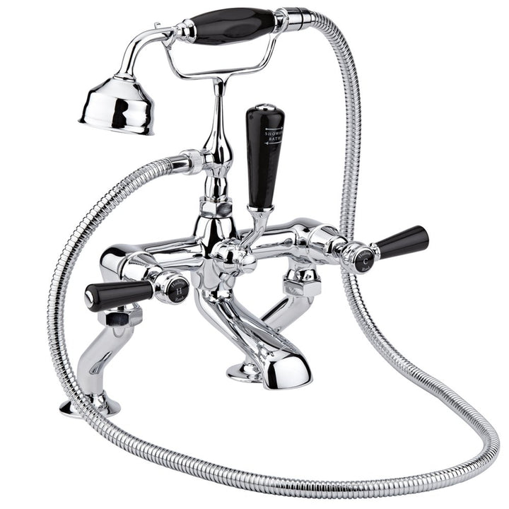 hudson-reed-topaz-black-lever-dome-collar-bath-shower-mixer-tap--shower-kit---bc404dl-