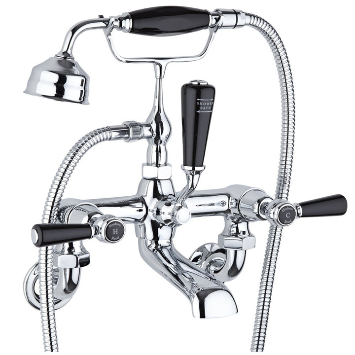 hudson-reed-topaz-black-lever-dome-collar-wall-mount-bath-shower-mixer-tap---bc404dlwm-