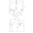 hudson-reed-topaz-black-crosshead-dome-collar-basin-mixer-tap--pop-up-waste---bc405dx-