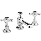 hudson-reed-topaz-black-crosshead-hexagonal-collar-3-hole-basin-mixer-tap--pop-up-waste---bc407hx-