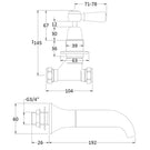 hudson-reed-topaz-black-lever-dome-collar-3-hole-wall-mount-bath-mixer-tap---bc409dl-