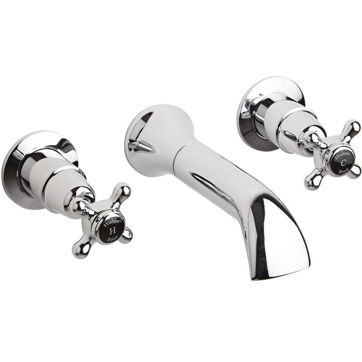 hudson-reed-topaz-black-crosshead-dome-collar-3-hole-wall-mount-bath-mixer-tap---bc409dx-