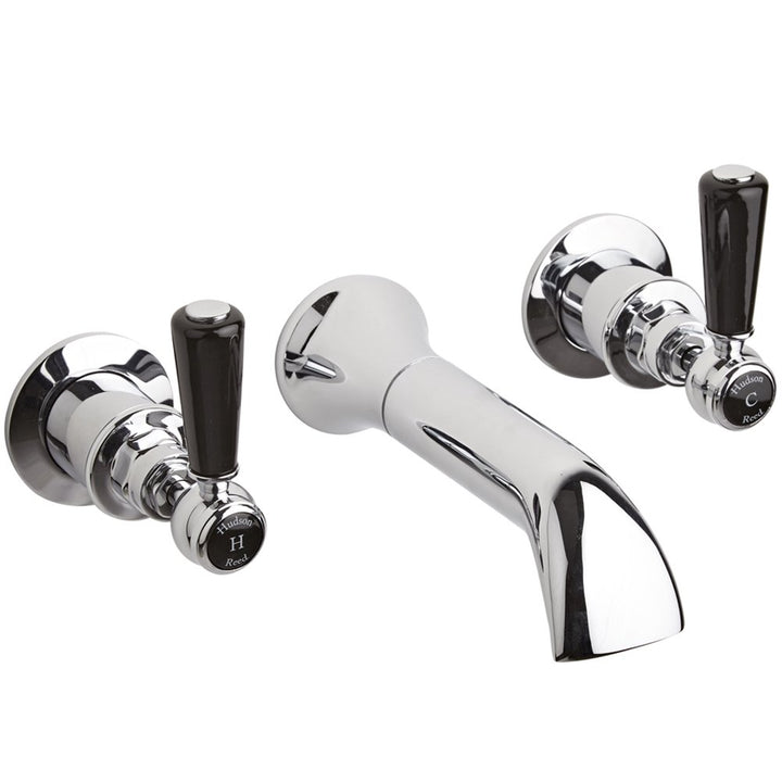 hudson-reed-topaz-black-lever-hexagonal-collar-3-hole-wall-mount-bath-mixer-tap---bc409hl-
