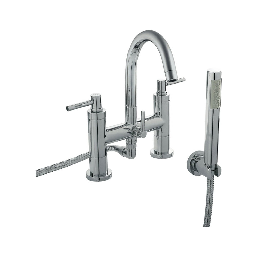 Hudson Reed Tec Lever Swivel Spout Bath Shower Mixer Tap & Shower Kit - TEL354