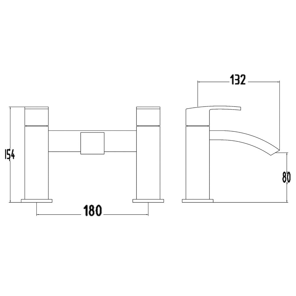 Nuie Vibe Waterfall Bath Mixer Tap - TSI303