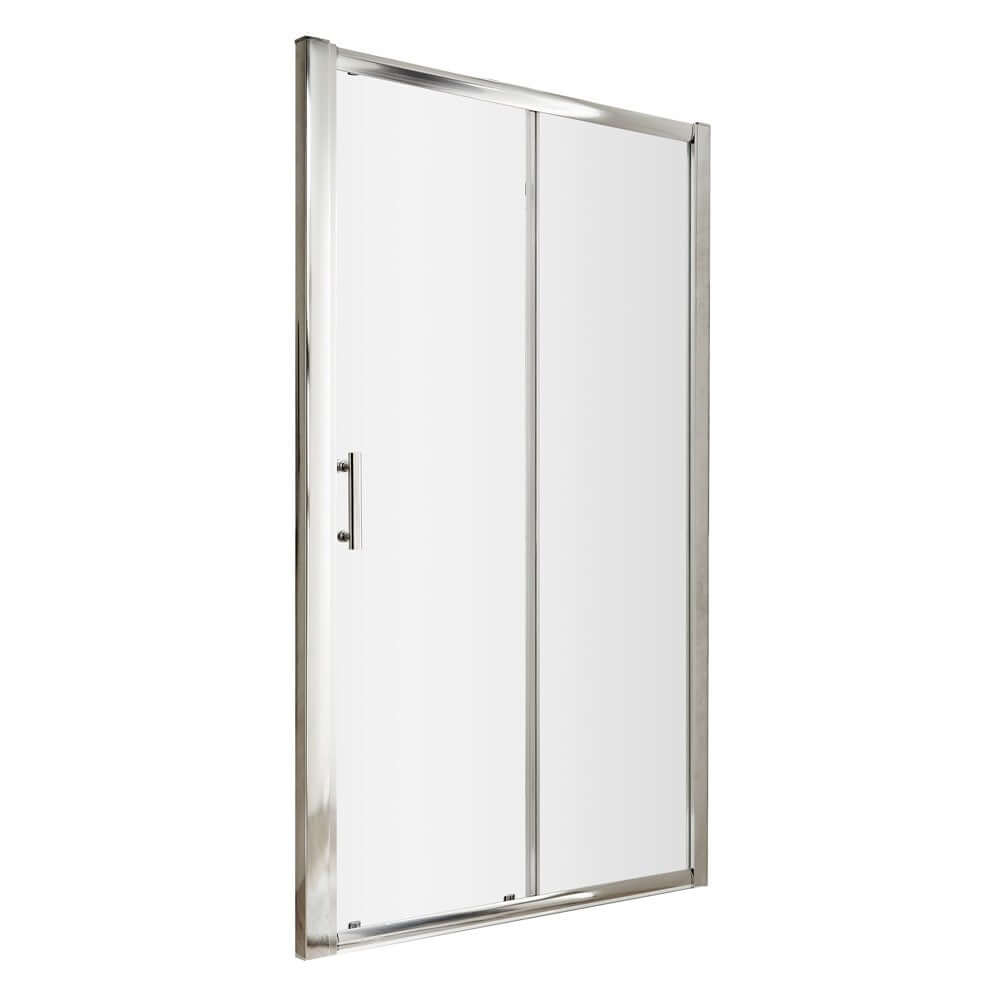 Nuie Pacific Chrome 1400mm Sliding Door Shower Enclosure