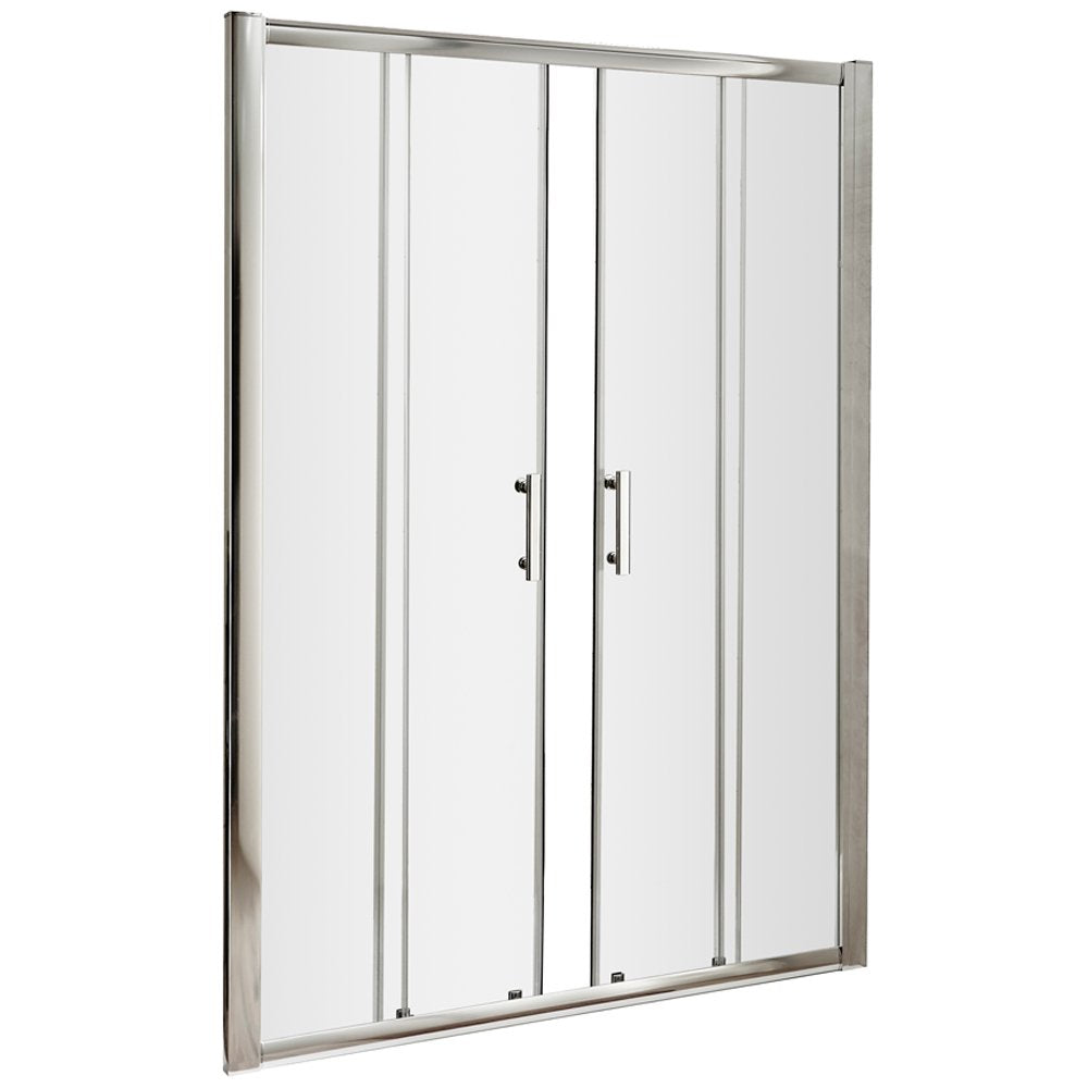 Nuie Pacific Double Sliding Shower Door 1400mm - AQSLD14
