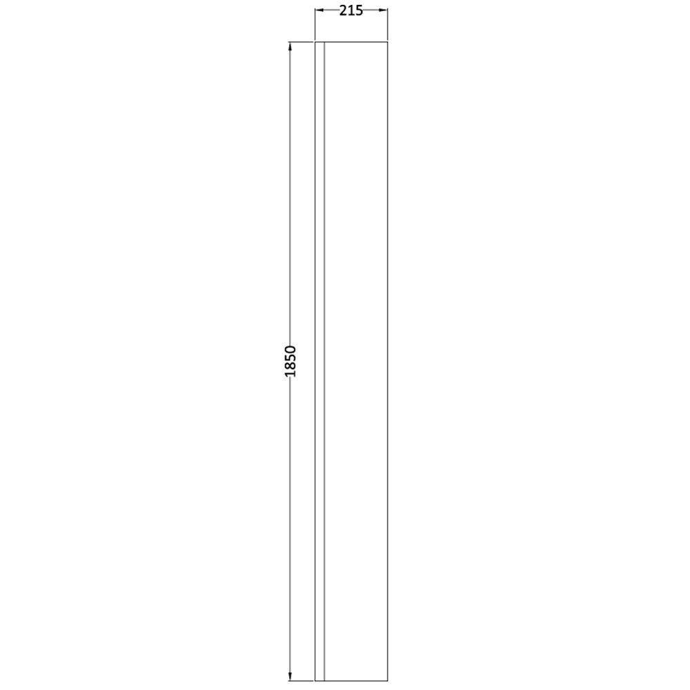 Nuie Wetroom Return Shower Screen 215x1850mm - WRS025