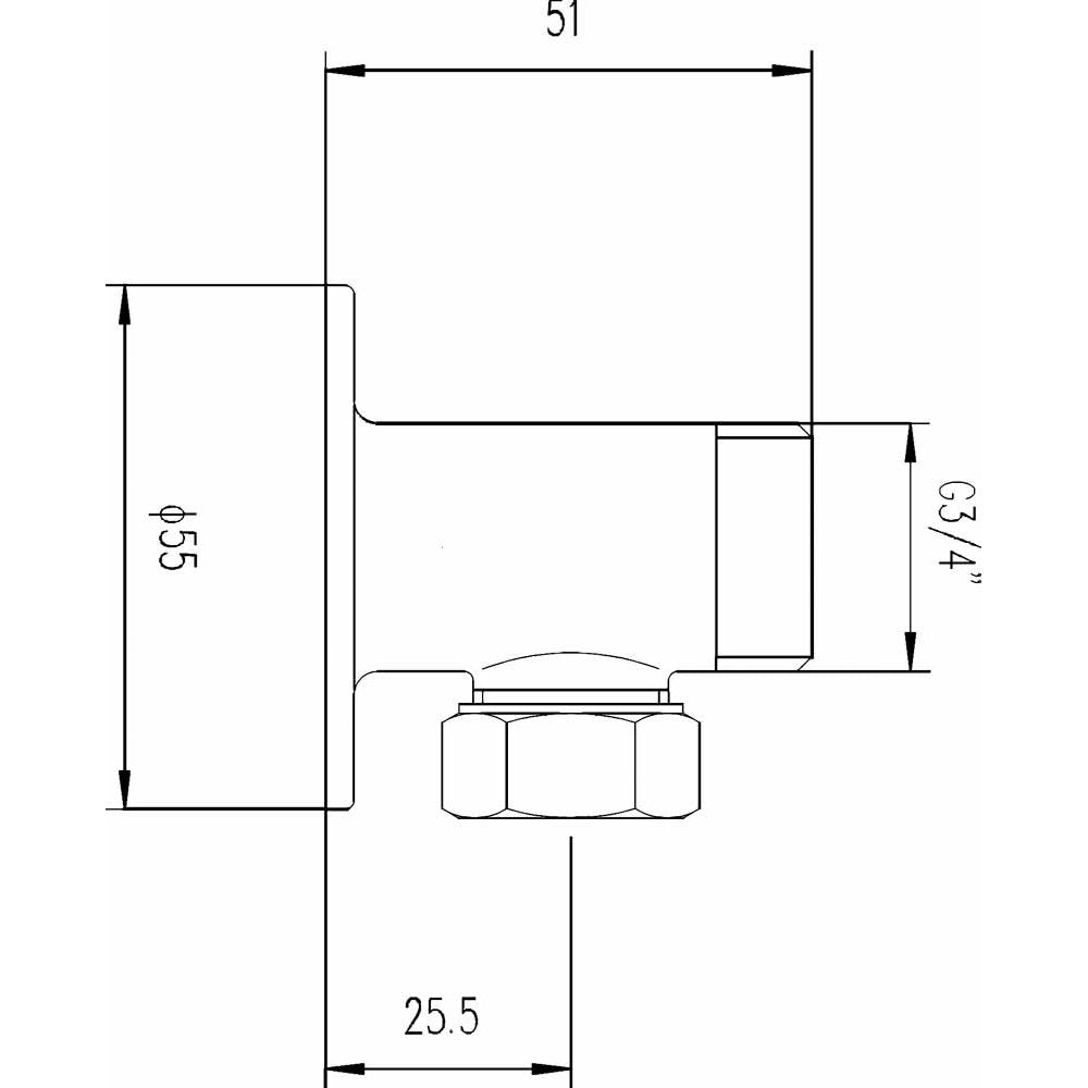 Nuie Back Plate Elbow Unions - A312