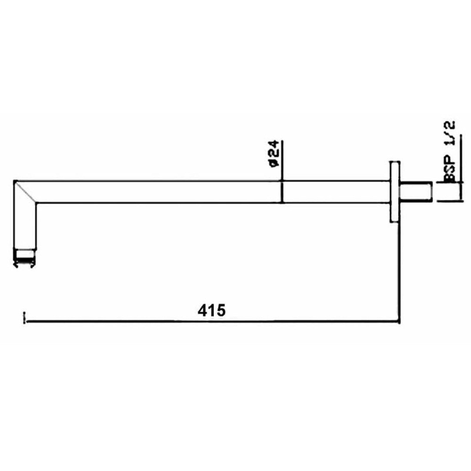 Hudson Reed Mitred Wall Mounted Shower Arm - ARM07