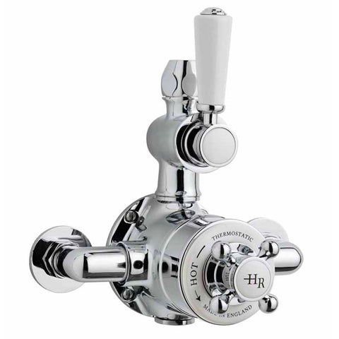 Hudson Reed White Topaz Twin Thermostatic Shower Valve - TSVT101