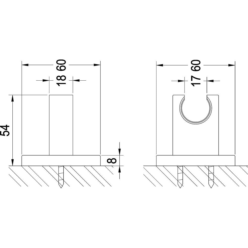 Nuie Square Wall Bracket - A3794