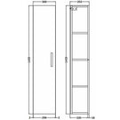 nuie-athena-anthracite-woodgrain-300mm-tall-cabinet-single-door---mod561-