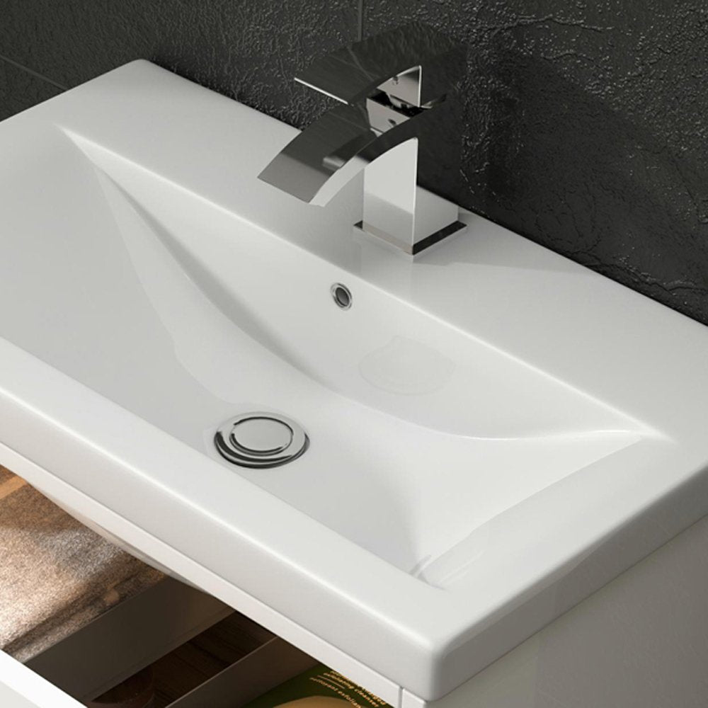 Hudson Reed Coast White Gloss 500mm Floor Standing Cabinet & Basin 1 - CST974E