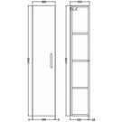nuie-athena-charcoal-black-300mm-tall-cabinet-single-door---mod661-