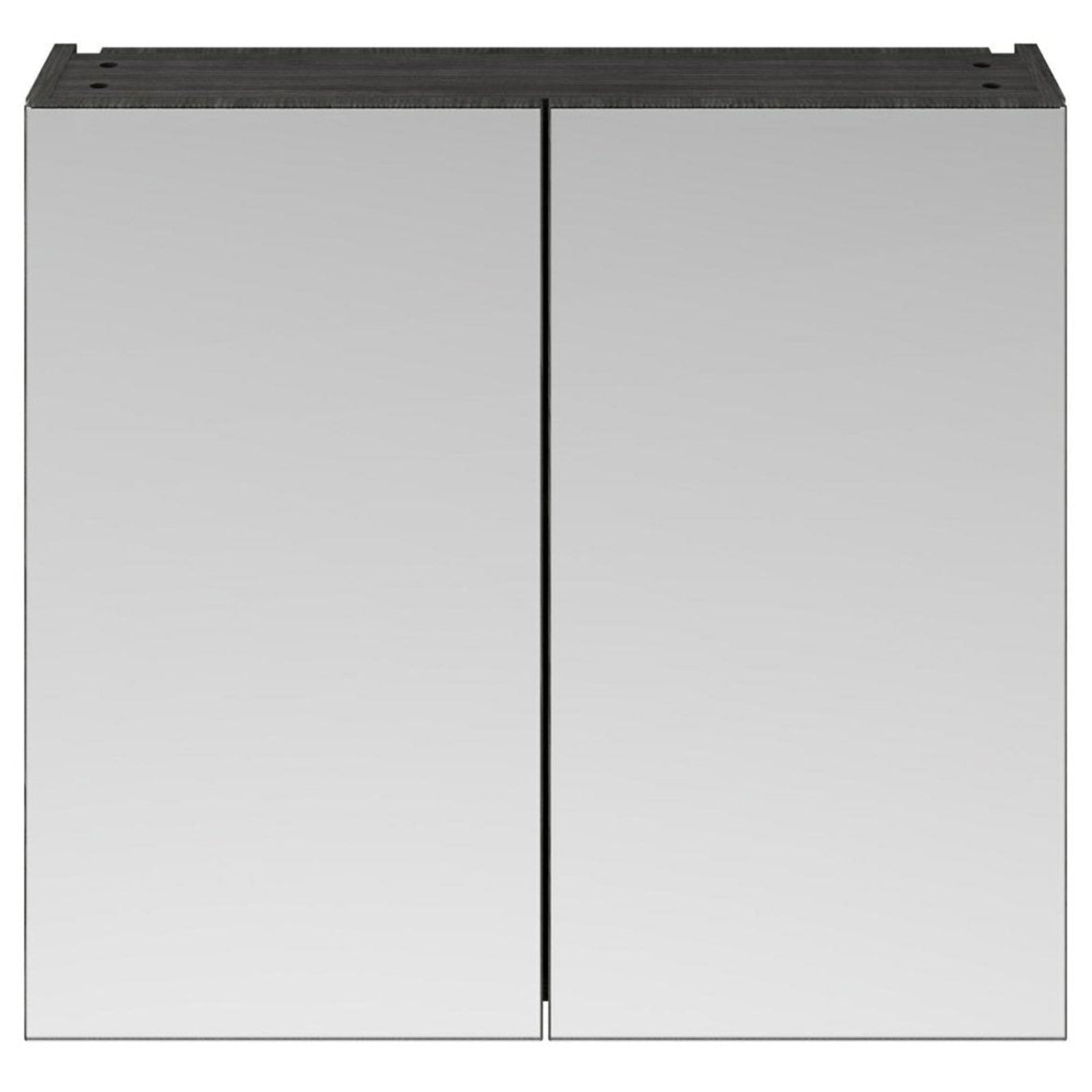 Fusion 800mm Wall Hung 2 Door Mirror Unit with Woodgrain and Gloss Finishes