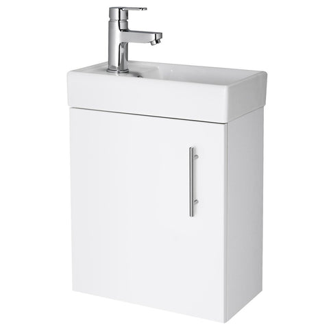 Nuie Vault Wall Hung 400mm Cloakroom Cabinet & Basin - NVX182