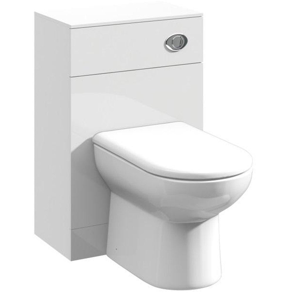 Nuie Mayford Gloss White 500x300mm Back to Wall WC Toilet Unit PRC141
