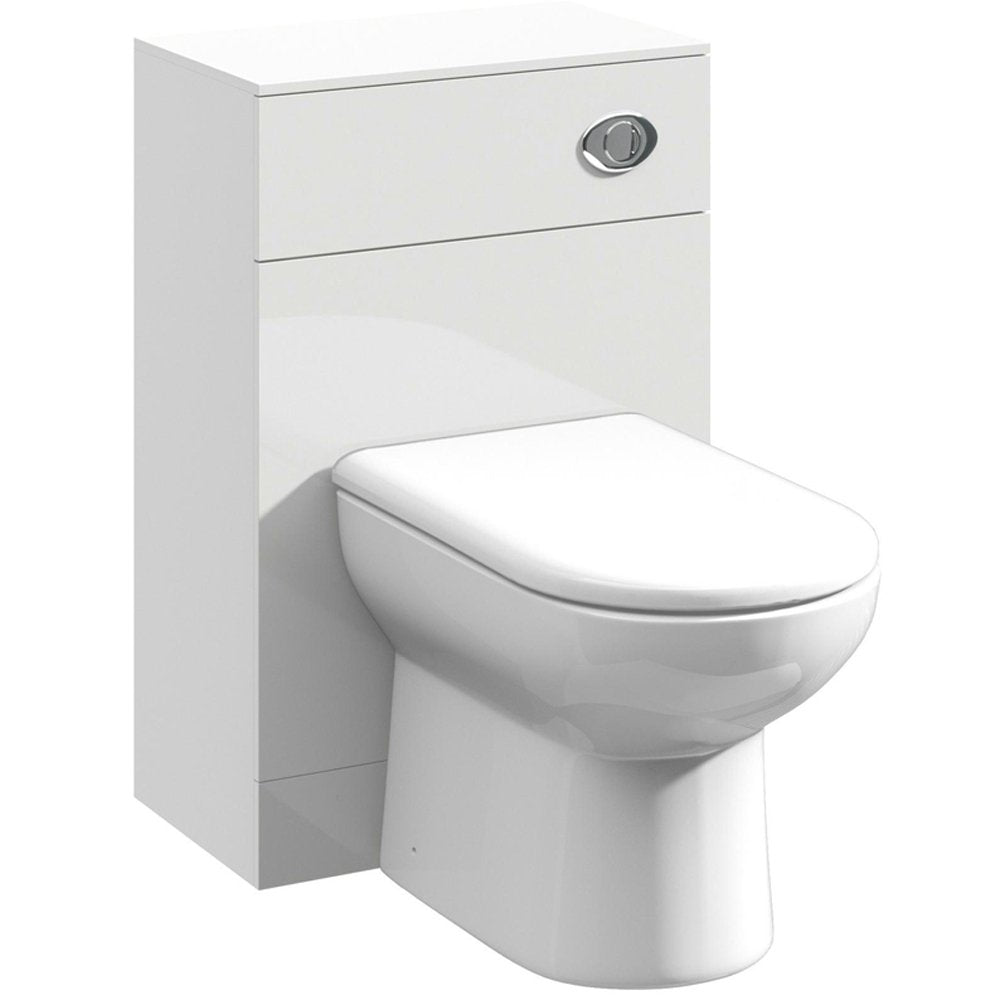 Nuie Mayford Gloss White 500x330mm Back to Wall WC Toilet Unit PRC142