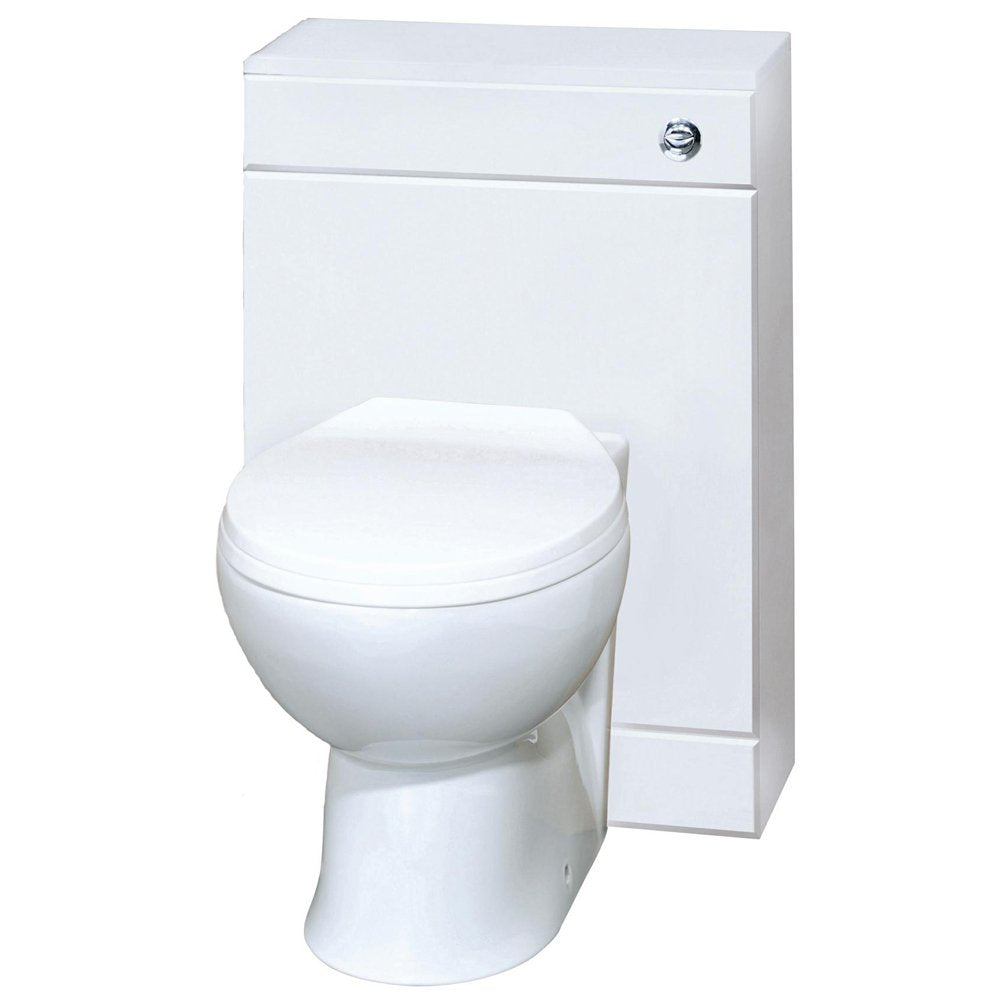 Nuie Mayford Gloss White 500X202mm Back to Wall WC Toilet Unit NVS142