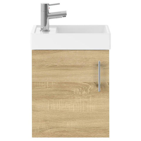 Nuie Vault Wall Hung 400mm Cloakroom Cabinet & Basin - MIN011