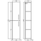 nuie-athena-gloss-white-300mm-tall-cabinet-double-door---moe162-