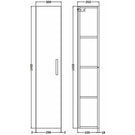 nuie-athena-stone-grey-300mm-tall-cabinet-single-door---moc561-