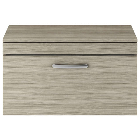 Nuie Athena Driftwood Wall Hung 800mm Cabinet & Worktop - ATH057W