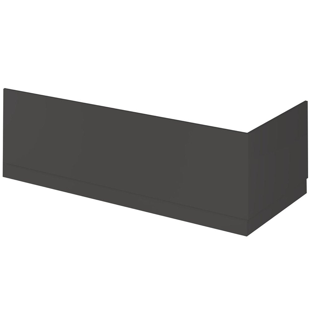 Hudson Reed Fusion Gloss Grey 700mm Bath End Panel & Plinth - OFF970
