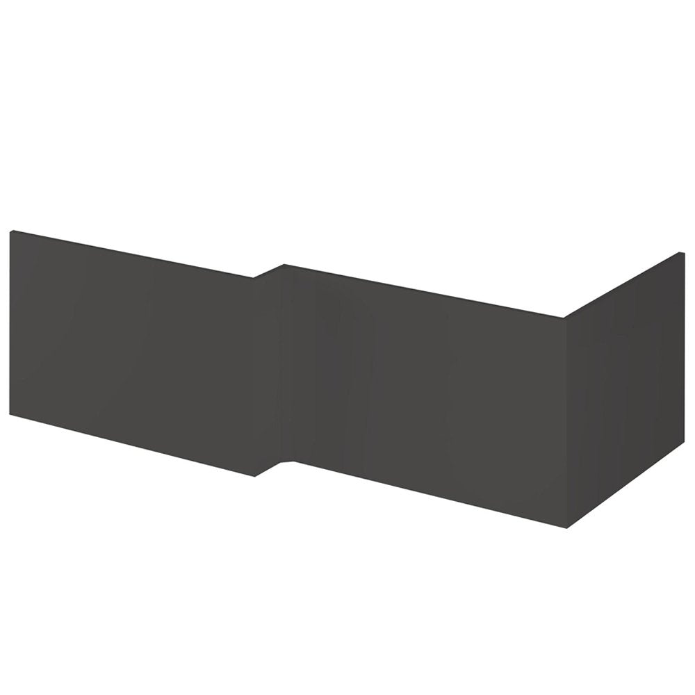 Hudson Reed Fusion Gloss Grey 700mm Shower Bath End Panel - OFF979