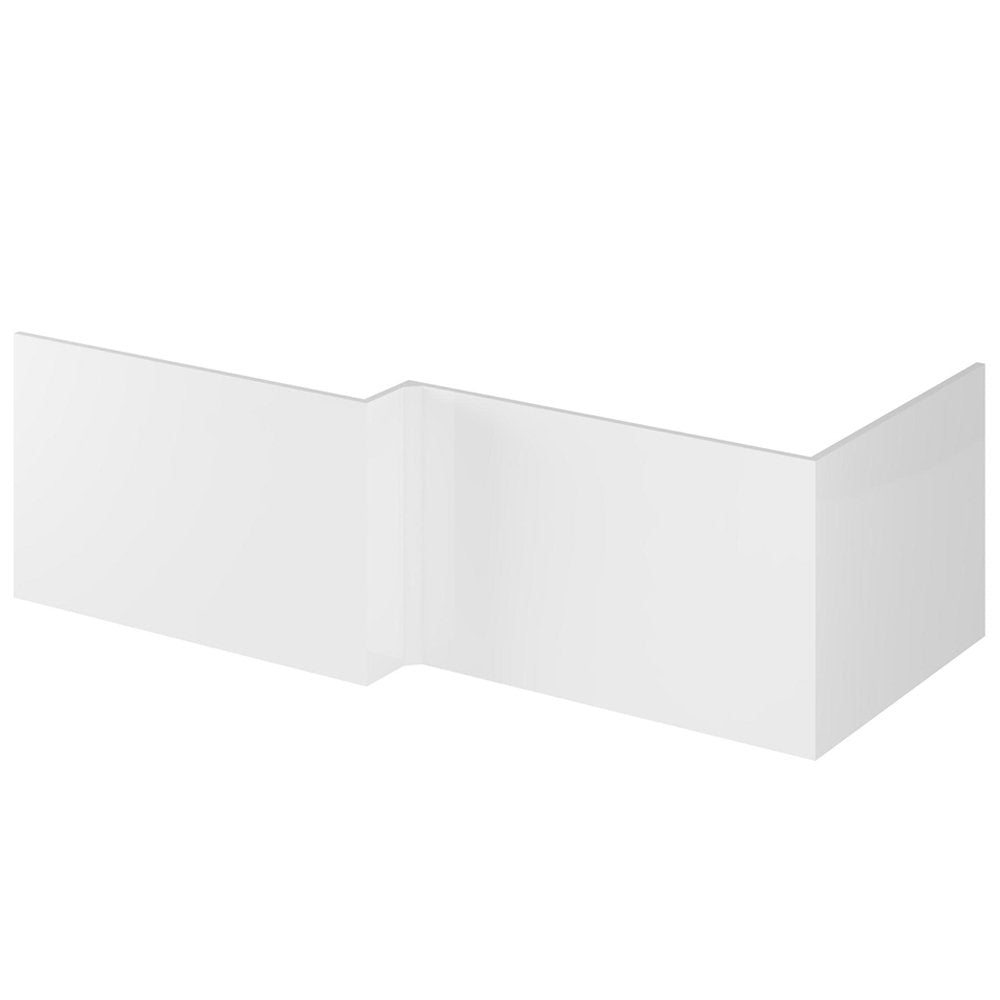 Hudson Reed Fusion Gloss White 700mm Shower Bath End Panel - OFF179