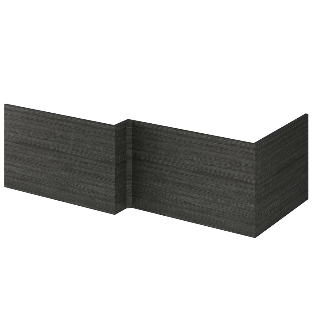 Hudson Reed Fusion Hacienda Black 700mm Shower Bath End Panel - OFF679