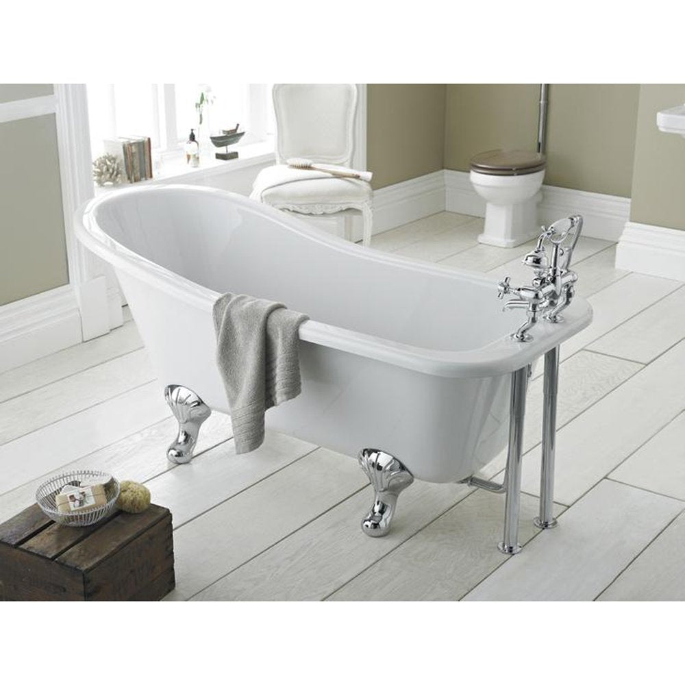 Hudson Reed Brockley 1500mm Single Ended Freestanding Bath & Pride Leg Set
