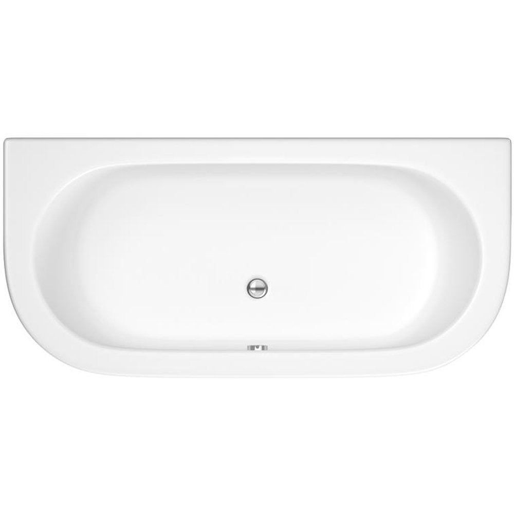 Nuie White Shingle Back To Wall Double Ended Bath & Front Panel 1700x750