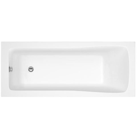 Nuie Linton Square Single Ended Straight Bath with Leg Set 1500x700