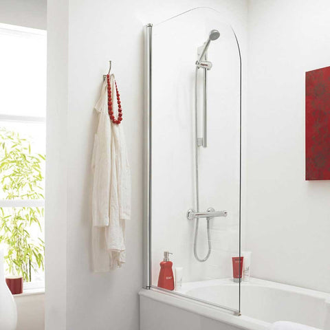 Hudson Reed Polished Chrome 6mm Round Bath Screen NSS1