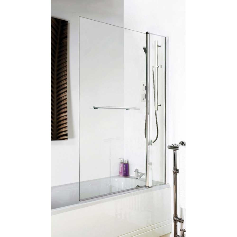 Hudson Reed Square Bath Screen with Fixed Panel & Rail - NSSQR2