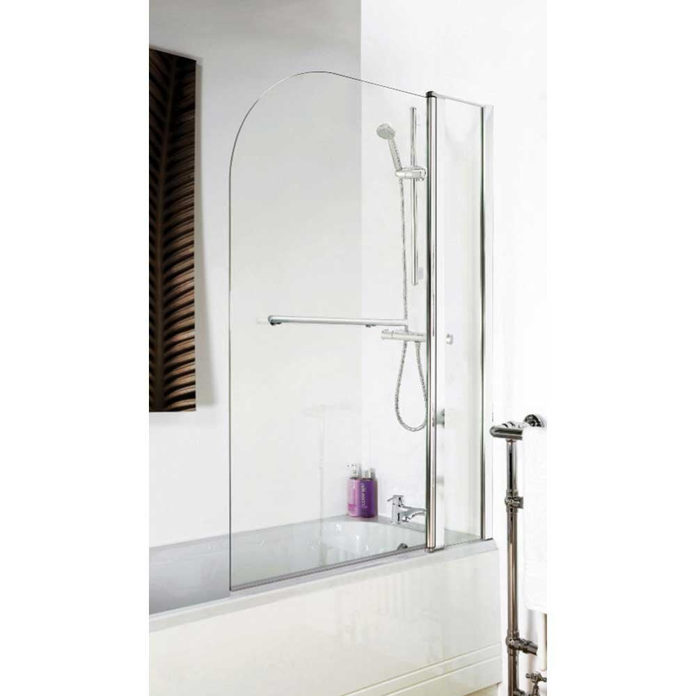 Hudson Reed Straight Bath Screen Fixed Panel & Rail - NSSR2