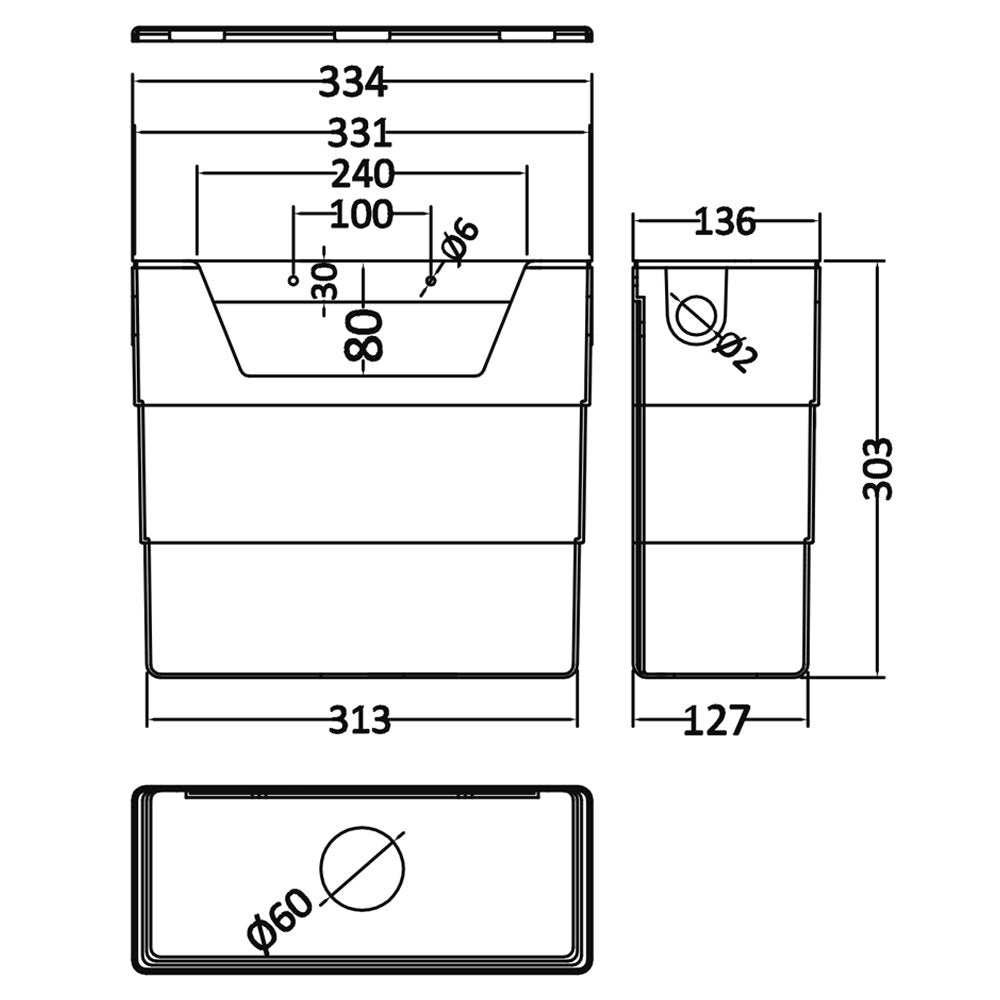Nuie Eden Gloss White 500x200mm Back to Wall Unit, Cistern, Pan & Seat