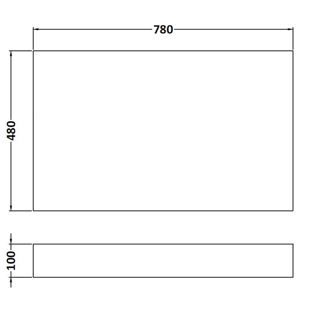 Nuie Athena Driftwood 800mm Bath End Panel - MPC113