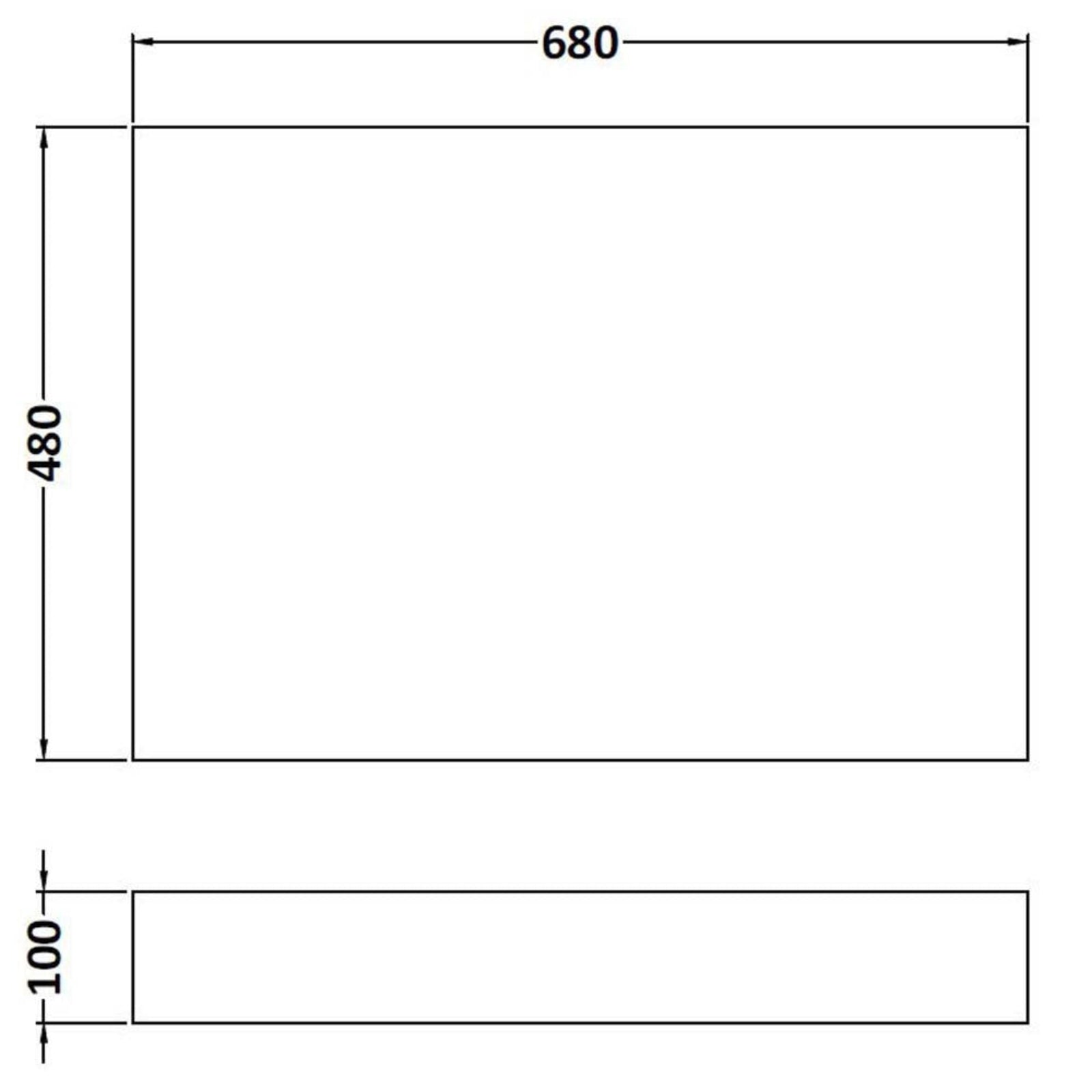 Nuie Athena Stone Grey 700mm Bath End Panel - MPC411