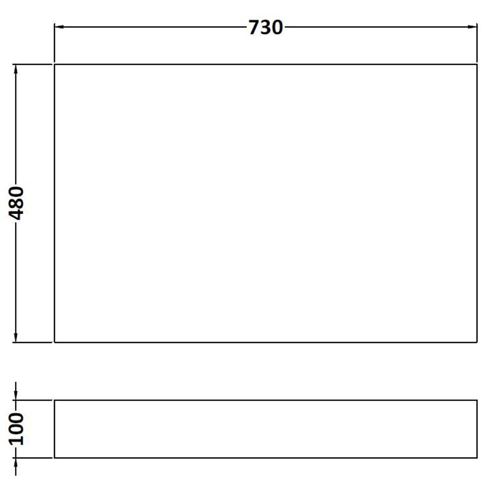 Nuie Athena Charcoal Black 750mm Bath End Panel - MPD612
