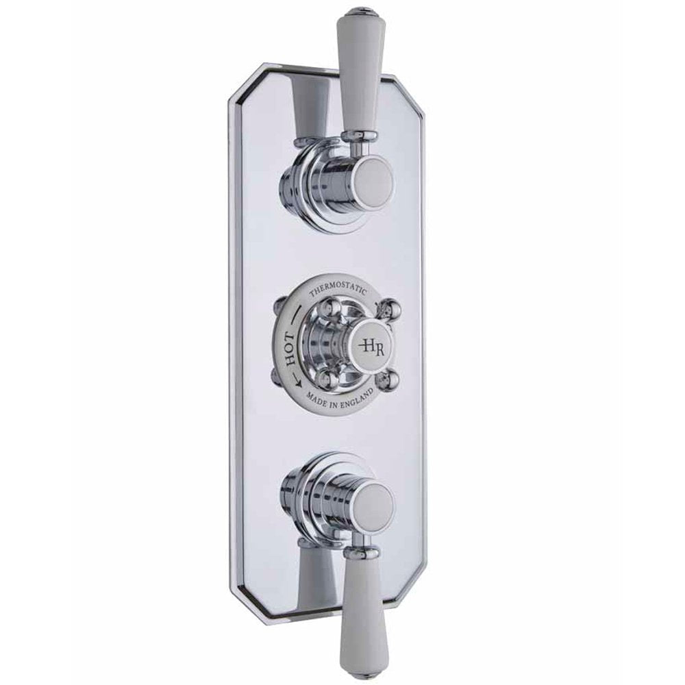 Hudson Reed Topaz Thermostatic Shower Valve, 300mm Fixed Head, Slider & Body Jets