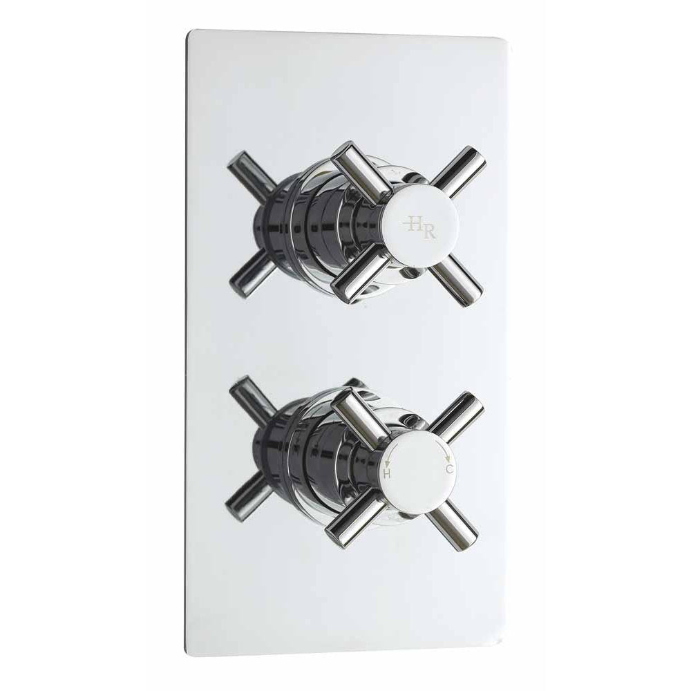 Hudson Reed Tec Crosshead Thermostatic Shower Mixer Valve, Fixed Head & Arm