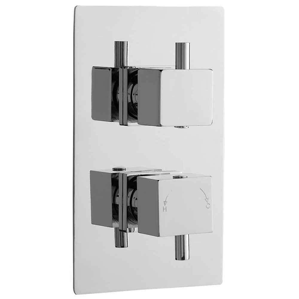 Nuie Volt Thermostatic Shower Mixer Valve, Fixed Head & Tile Body Jets