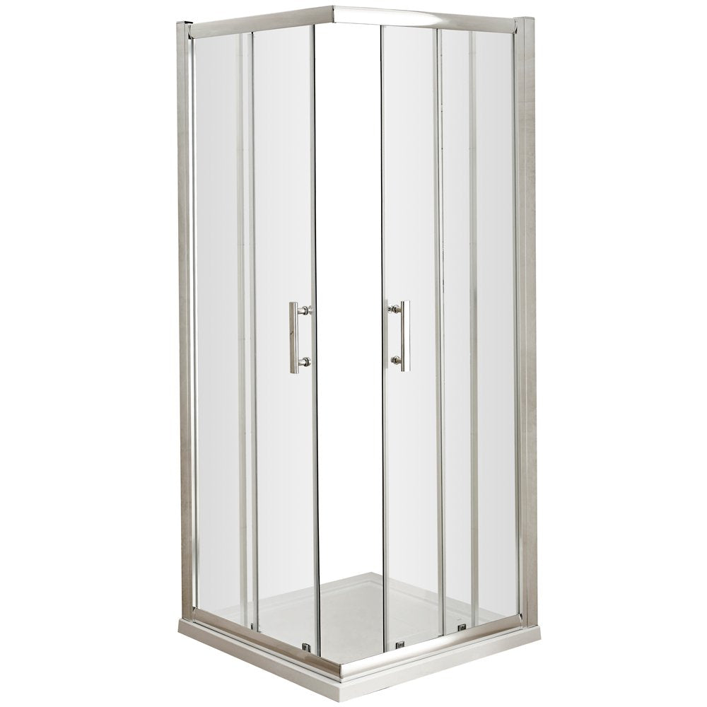 Nuie Pacific Chrome Corner Entry Shower Enclosure with Square Handles