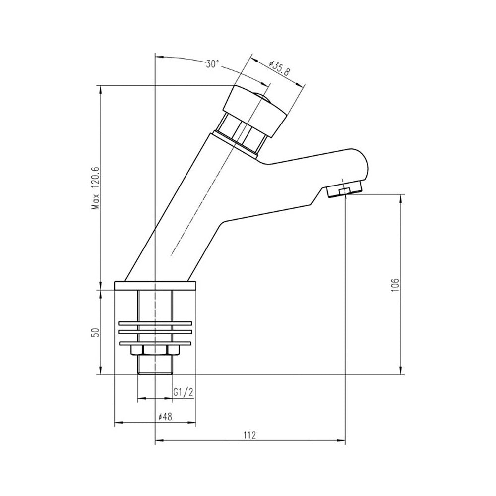 Nuie Non Concussive Basin Taps - TWS007
